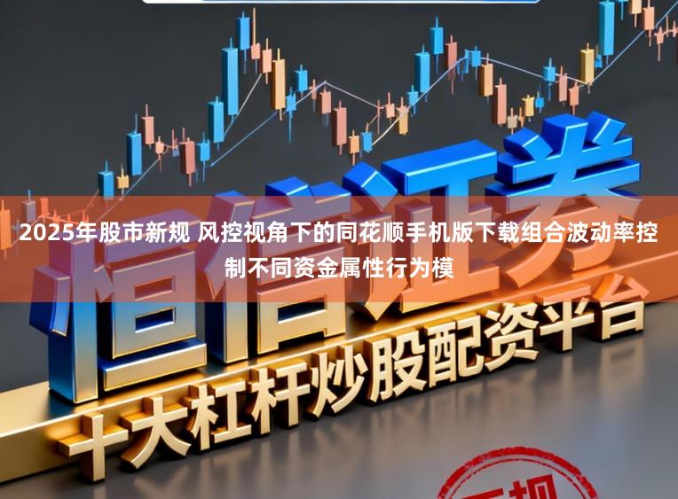 2025年股市新规 风控视角下的同花顺手机版下载组合波动率控制不同资金属性行为模